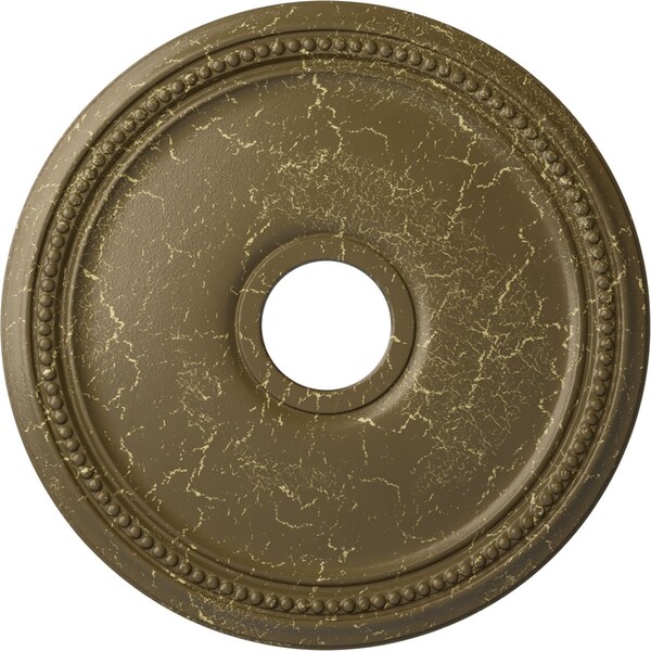 Ekena Millwork Diane Ceiling Medallion (Canopies up to 5 3/8"), 18"OD x 3 5/8"ID x 1 1/8"P, Mississippi Mud Crackle CM18DIMMC - main